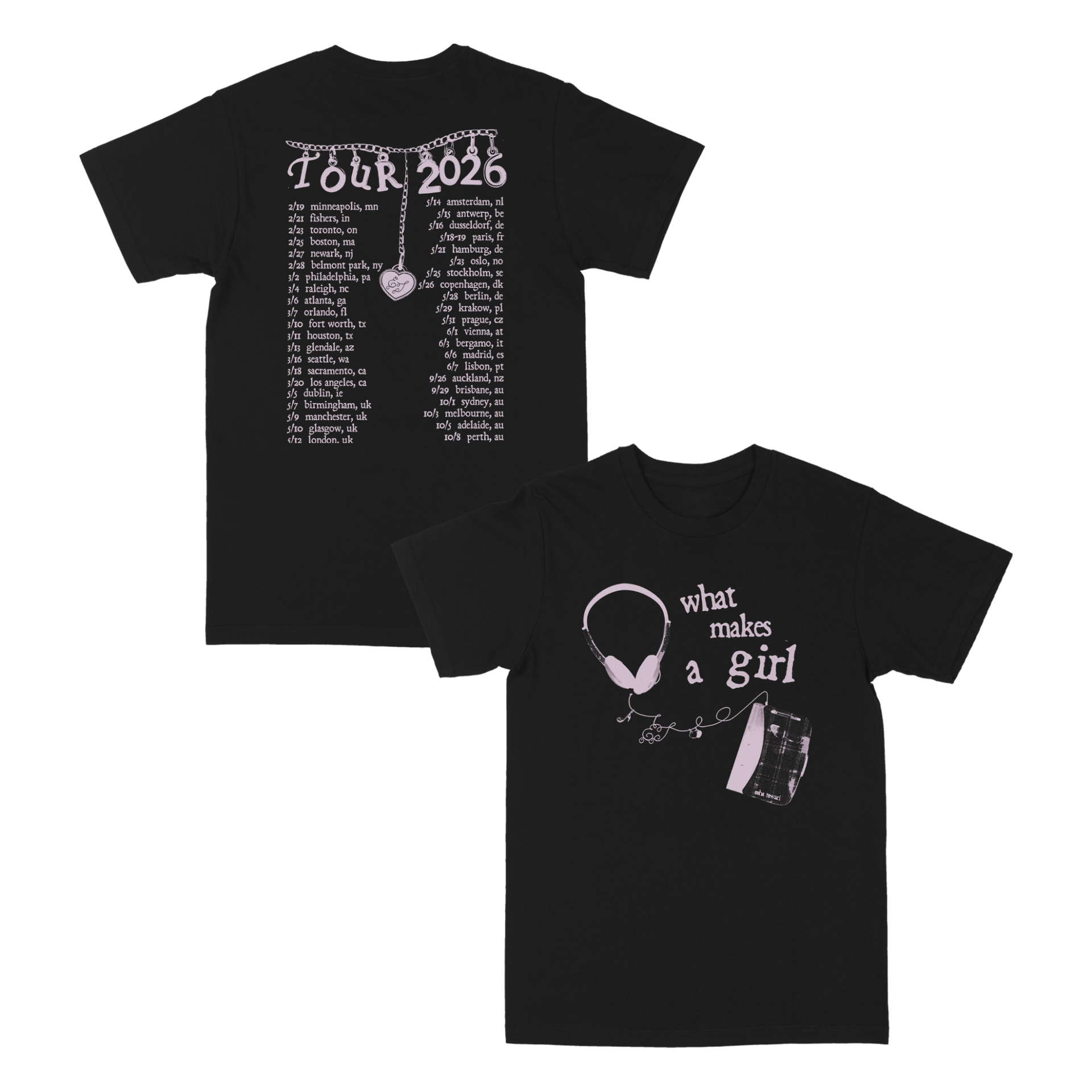 希少 SPARK!!SOUND!!SHOW!! COLLAGE GIRL TEE What Makes a Girl 2026 Tour Tee – Esha Tewari